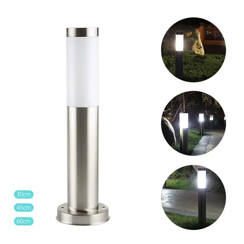Solar Luxury LED Stainless Steel Lamp for Garden