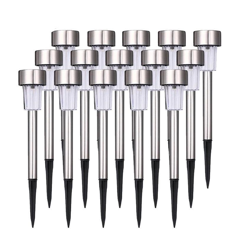 Garden premium LED solar stainless steel landscape path lights with clear lens Stevvex on Tampa Home & Garden Store