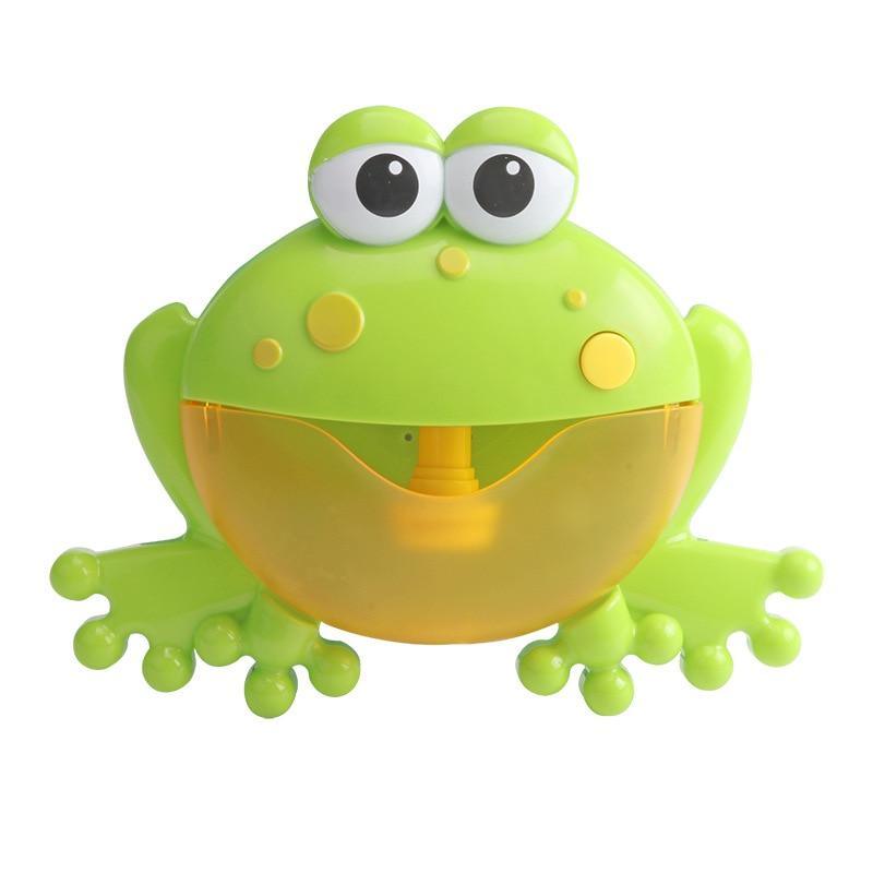 Baby educational bubble machine frog bath toy by Stevvex green frog with bubble chamber on Tampa Home & Garden Store