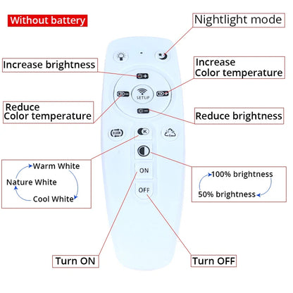Dimmable LED Wall Light Remote Control Modern Bedroom Living Room AC90-220V