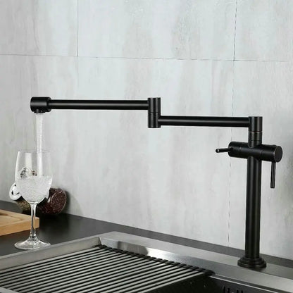 DecorBites solid brass deck-mounted kitchen faucet with matte black finish on Tampa Home & Garden Store
