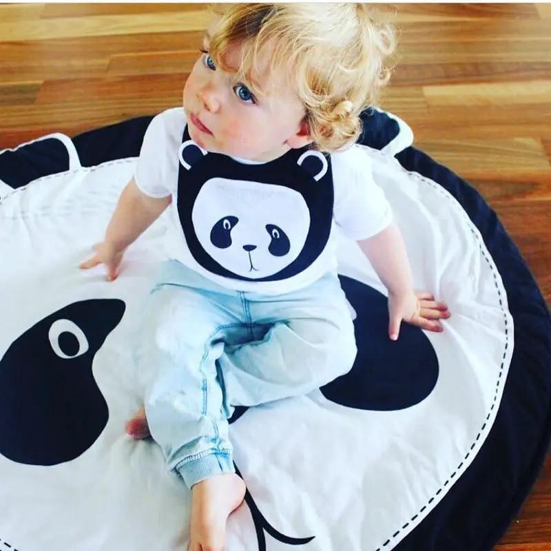 Cotton Baby Round Play Mat with Zipper Washable