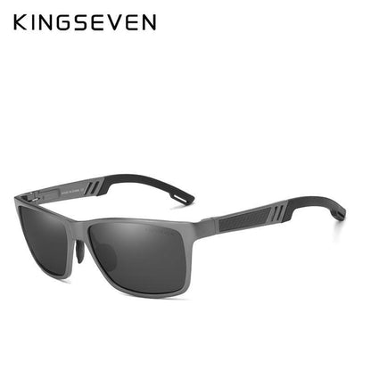 Kingseven aluminium men's polarized sunglasses with grey lenses, retro modern sport style on Tampa Home & Garden Store