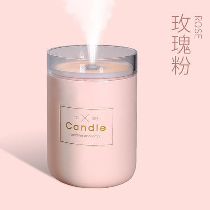 Stevvex pink 280ML ultrasonic candle humidifier with clear lid USB diffuser on Tampa Home & Garden Store