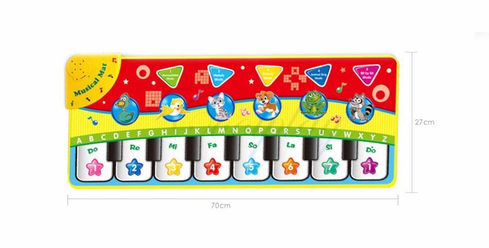 Trend Baby Piano Mats music carpet by Stevvex, colorful educational toy for kids 70x27 cm on Tampa Home & Garden Store
