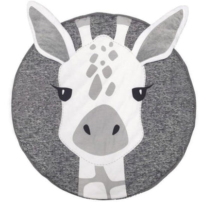 Modern Luxury animal carpet rug Stevvex round cotton gray for baby play mats on Tampa Home & Garden Store