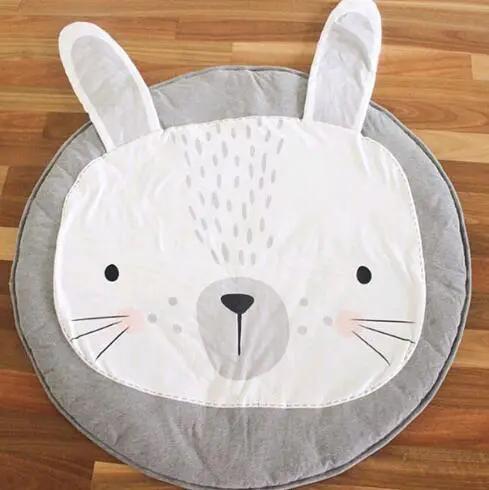 Cartoon Animals Baby Play Mat Round Pad for Kids