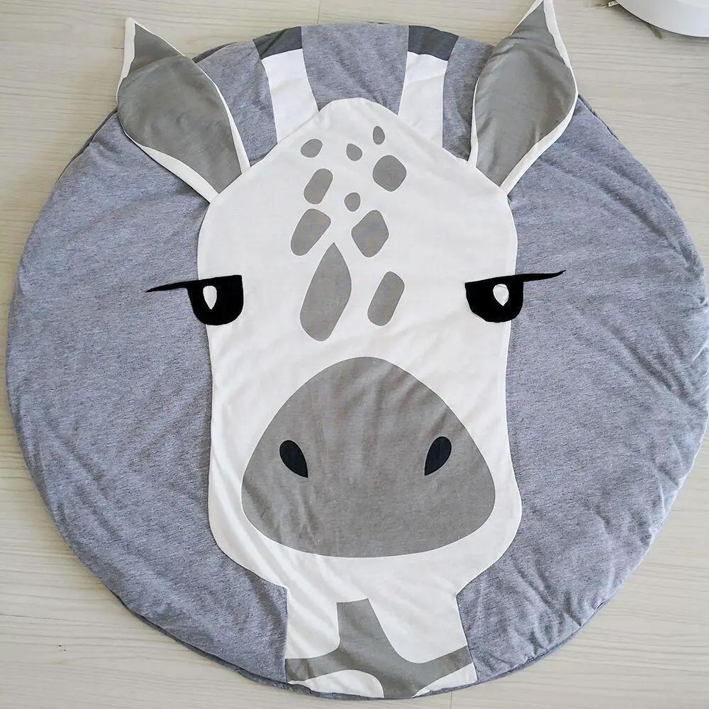 Cartoon Animals Baby Play Mat Round Pad for Kids