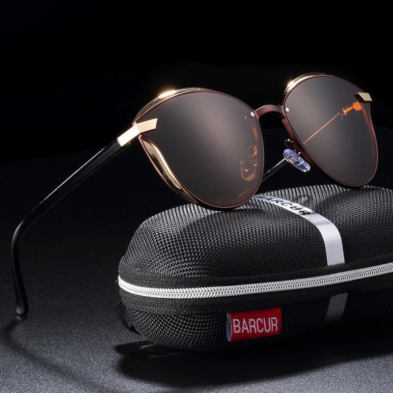 Stevvex Polarized Women Round Rimless Sunglasses