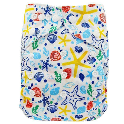 Baby Cloth Diaper Stevvex Reusable Pocket Nappy, waterproof shell, sea life print on Tampa Home & Garden Store