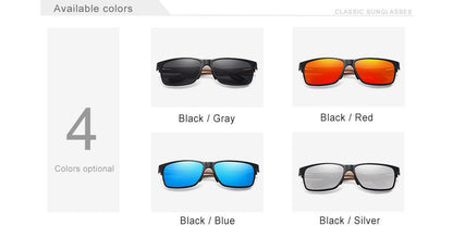 Stevvex Sunglasses 4 color options: Black/Gray, Black/Red, Black/Blue, Black/Silver on Tampa Home & Garden Store
