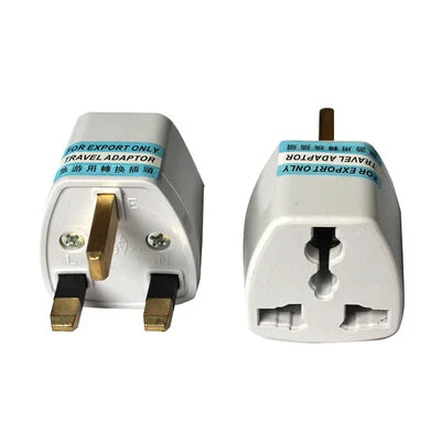 Universal Travel Plug Adapter EU US AU to UK 3 Pin AC Power Converter