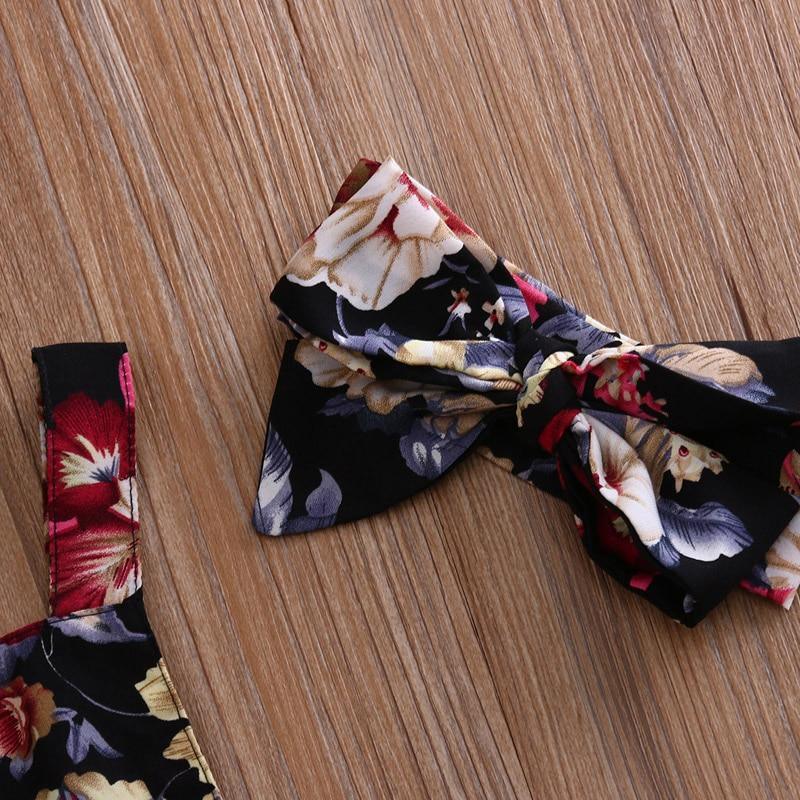 Stevvex 2pc baby girls floral headband and bow set, black background with colorful flowers on Tampa Home & Garden Store