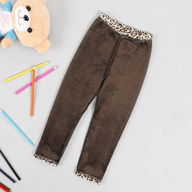 Baby girls brown corduroy leggings with leopard print waistband and cuffs Stevvex on Tampa Home & Garden Store
