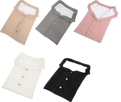 Stevvex handmade wool baby swaddle blanket set of 5 in beige gray pink white black on Tampa Home & Garden Store