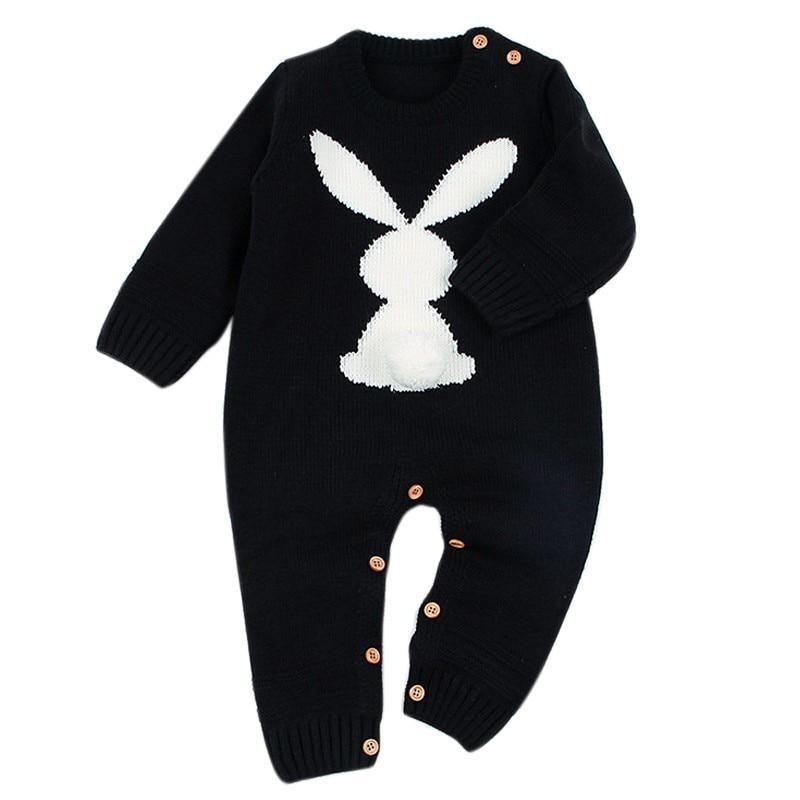 Warm Cotton Baby Rompers With A Rabbit Jumpsuit