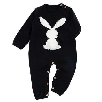 Warm Cotton Baby Rompers With A Rabbit Jumpsuit