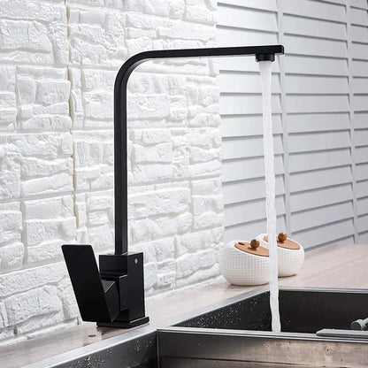 DecorBites black matte faucet high-arc with single lever hot/cold water tap on Tampa Home & Garden Store