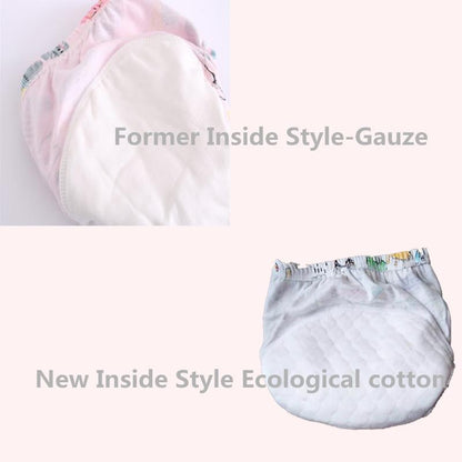 Stevvex 6-layer baby cotton training pants cloth diapers, two pastel nappies in pink and gray on Tampa Home & Garden Store