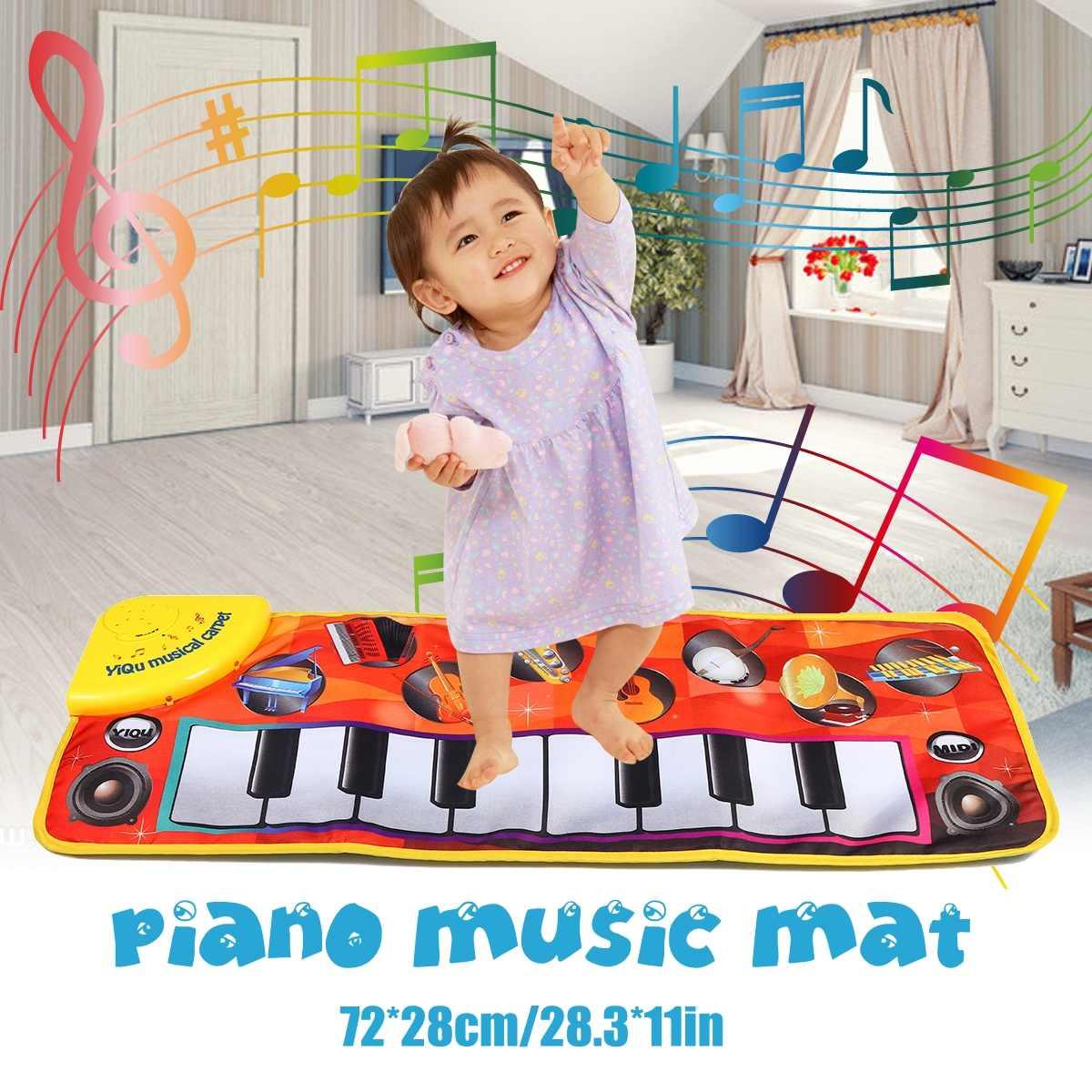 Stevvex kids piano music mat, colorful keyboard carpet for early education and touch play on Tampa Home & Garden Store