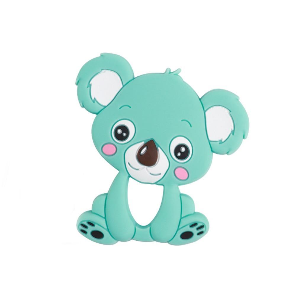 Stevvex baby silicone koala teether in teal BPA-free silicone beads animal teething toy on Tampa Home & Garden Store