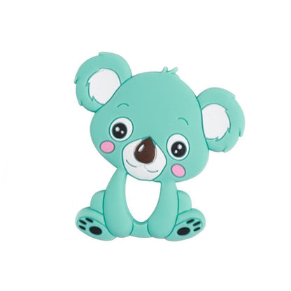Stevvex baby silicone koala teether in teal BPA-free silicone beads animal teething toy on Tampa Home & Garden Store