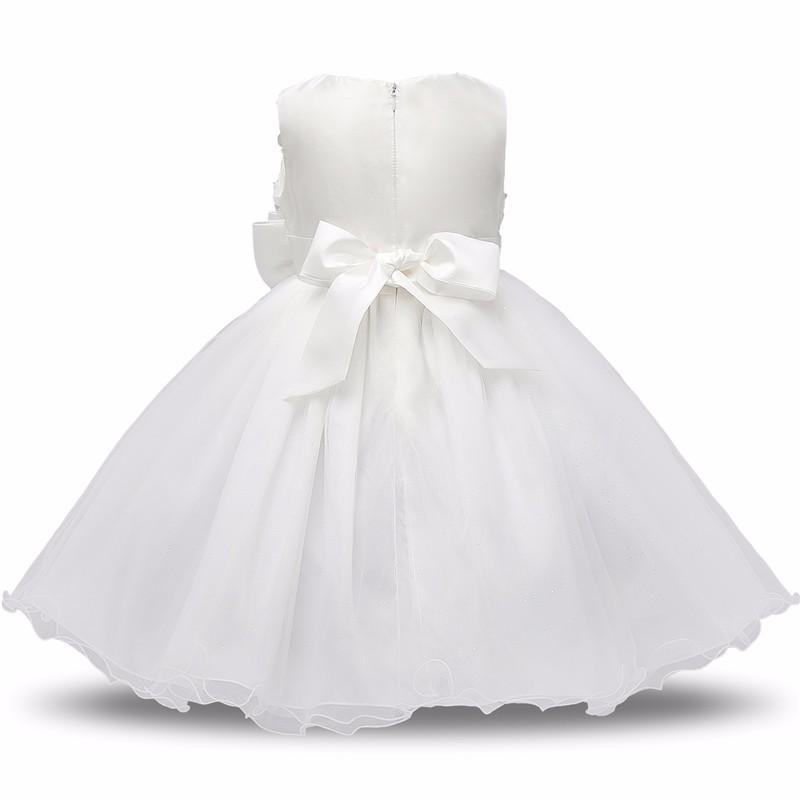 Toddler dress by Stevvex with satin bow and 3D rose for first birthday on Tampa Home & Garden Store