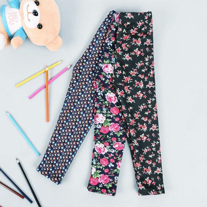 Stevvex baby girls leggings set: navy dotted print and black rose print, 2-pair, thick warm on Tampa Home & Garden Store