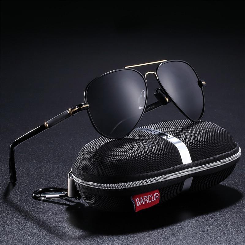 Stevvex polarized aviator sunglasses with UV400 protection, black frame and dark lenses on Tampa Home & Garden Store