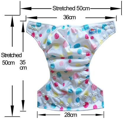 Stevvex modern luxury printed baby cloth diaper 5pcs pocket diapers with pastel dot print on Tampa Home & Garden Store