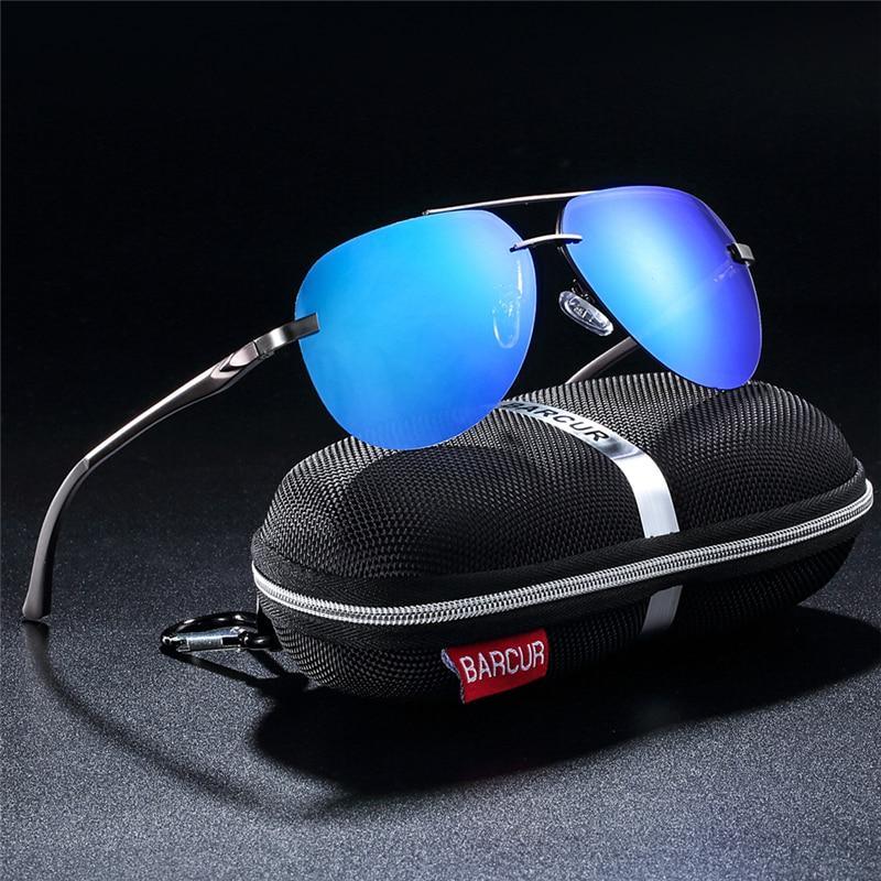 Stevvex polarized aviator sunglasses with aluminium–magnesium frame and blue mirrored lenses on Tampa Home & Garden Store