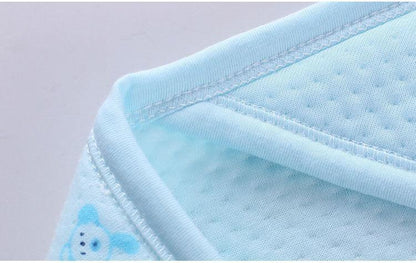 Cotton infant sleeping bag envelope in blue with dotted texture and snowman print Stevvex on Tampa Home & Garden Store