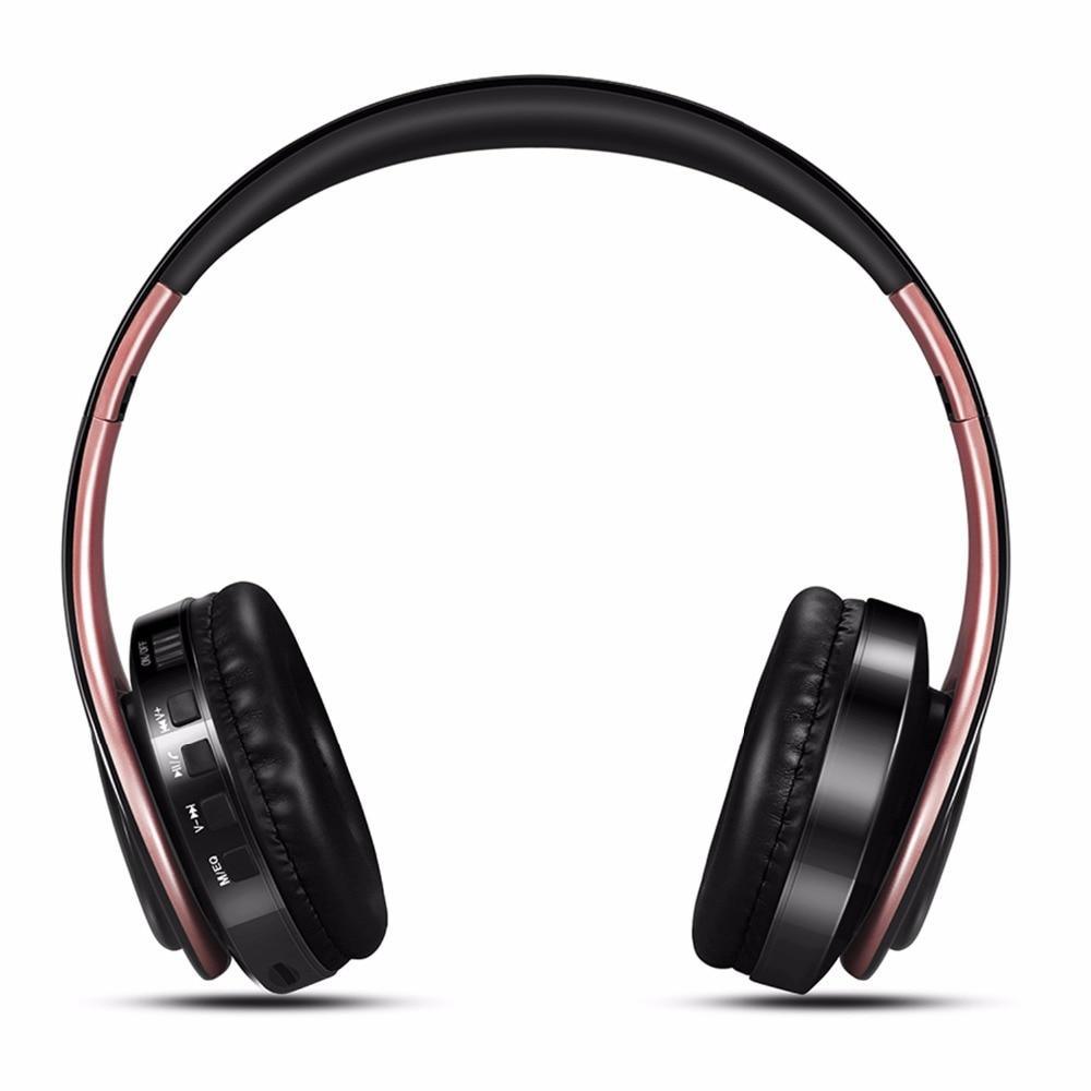 Stevvex Bluetooth headphones with microphone over-ear headset, rose headband on Tampa Home & Garden Store