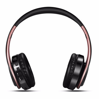 Stevvex Bluetooth headphones with microphone over-ear headset, rose headband on Tampa Home & Garden Store