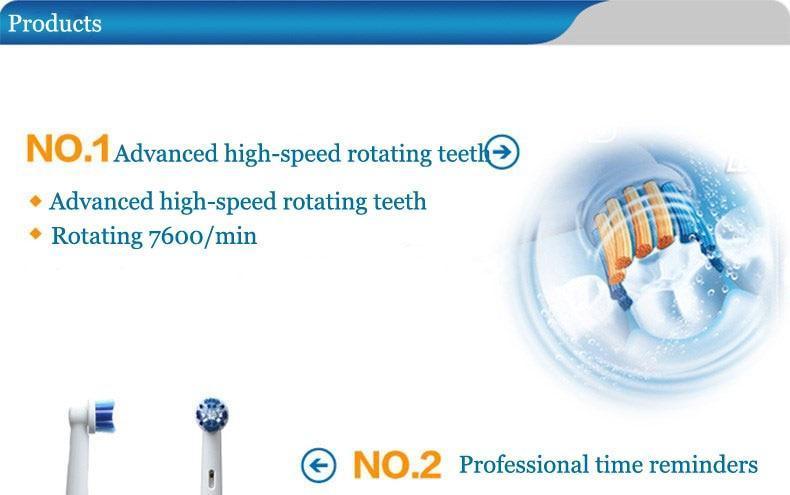Stevvex Sonic Electric Toothbrush with rotating head, ST16GG4564BQ, for women and men on Tampa Home & Garden Store