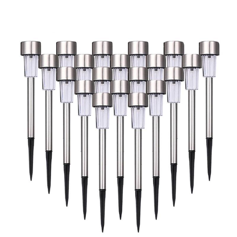 Garden premium LED solar stainless steel pathway lights 20 stake lights for yard walkway on Tampa Home & Garden Store