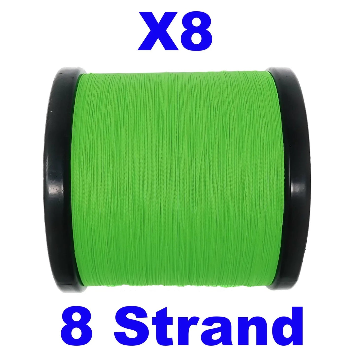 Reaction Tackle X8 braided line hi vis green spool on Tampa Home & Garden Store