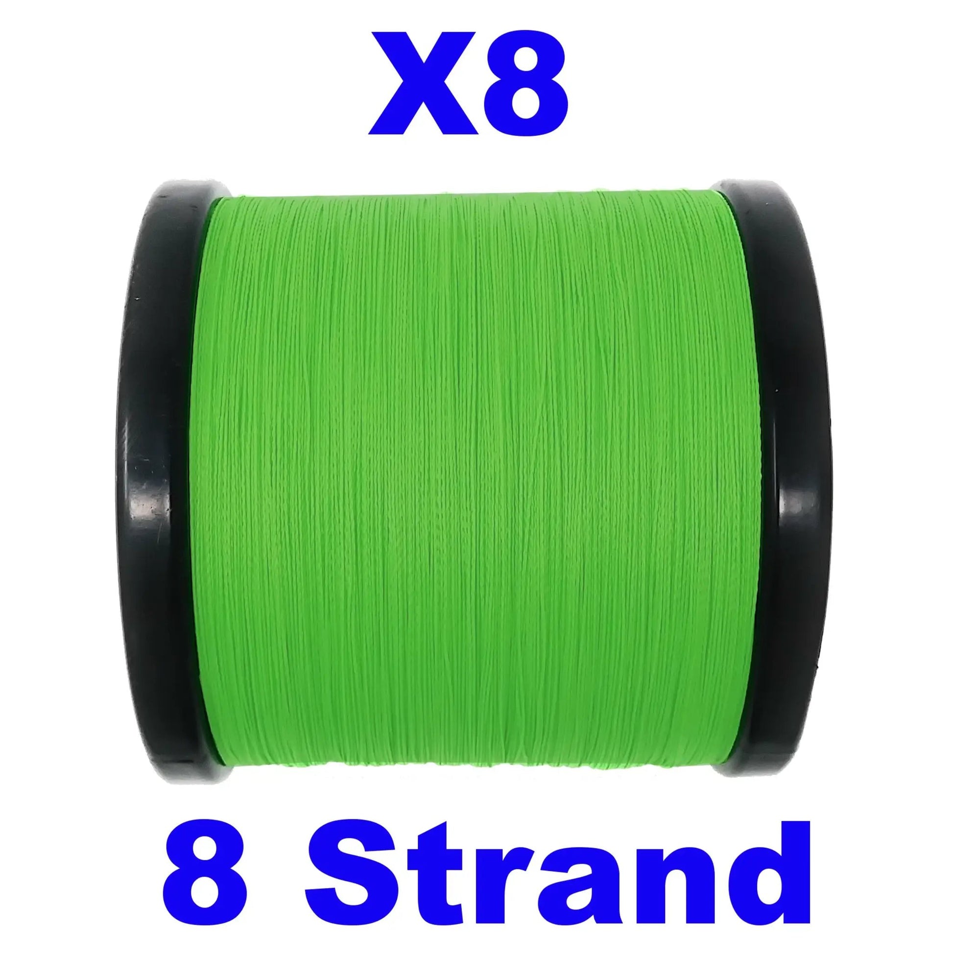 Reaction Tackle X8 braided line hi vis green spool on Tampa Home & Garden Store