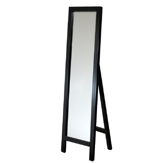 Contemporary Free-standing Floor Mirror in Espresso Wood Finish - Tampa Home & Garden Store