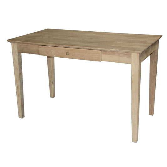 Unfinished Solid Wood Desk Laptop Computer Writing Table with Drawer - Tampa Home & Garden Store