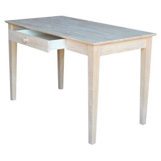 Unfinished Solid Wood Desk Laptop Computer Writing Table with Drawer - Tampa Home & Garden Store