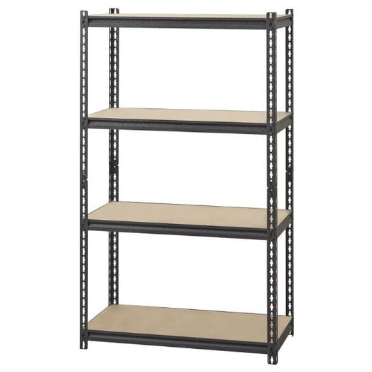 Heavy Duty 4-Shelf Black Storage Rack Shelving Unit - Tampa Home & Garden Store