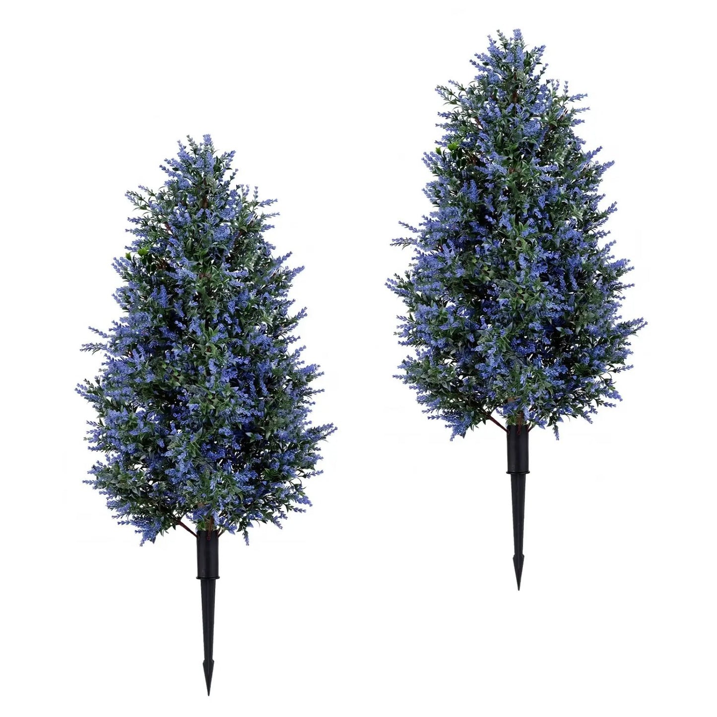 2 Pack 3.3 ft Artificial Lavender Topiary Trees