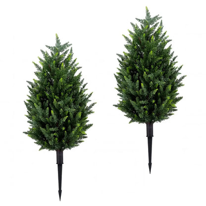 2 Pack 3 ft Artificial Cypress Topiary Trees