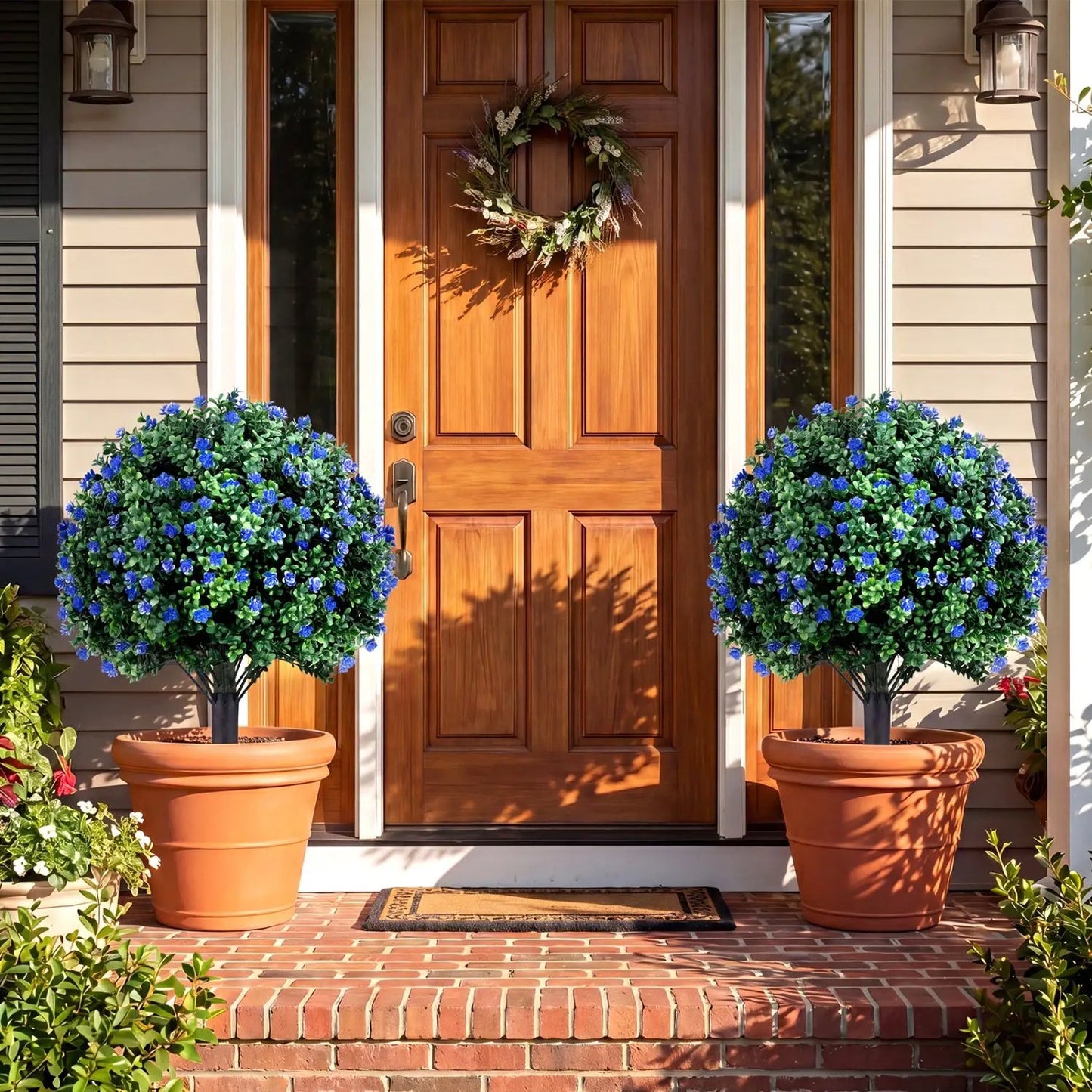 2 Pack Boxwood Topiary Balls for Outdoor Use