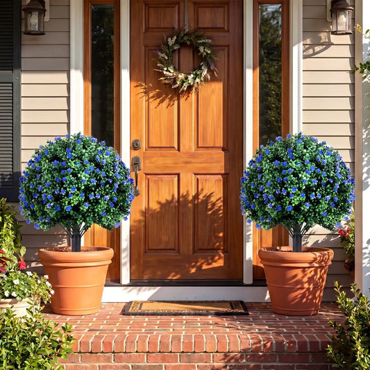 2 Pack Boxwood Topiary Balls for Outdoor Use