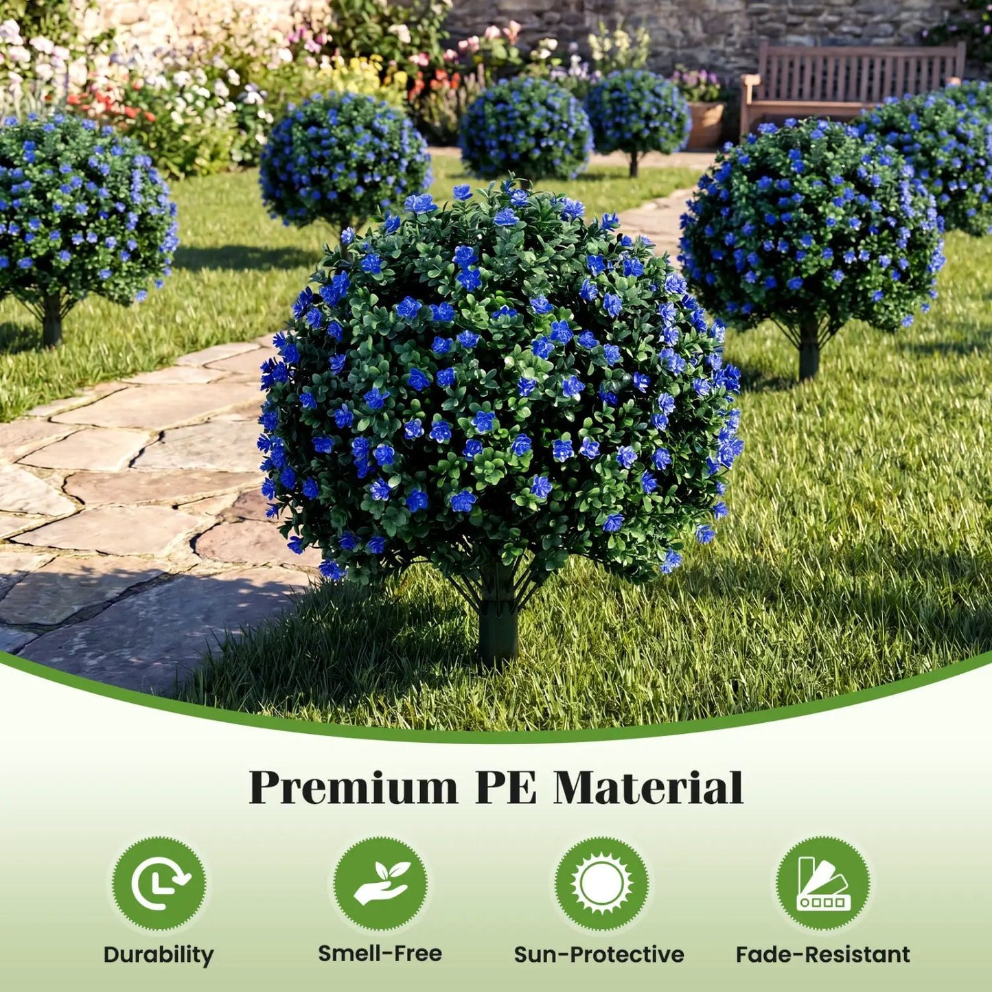 2 Pack Boxwood Topiary Balls for Outdoor Use