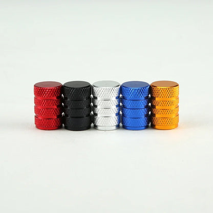 Valve stem caps 15-count knurled aluminum in red black silver blue orange by BikerZoneZ on Tampa Home & Garden Store
