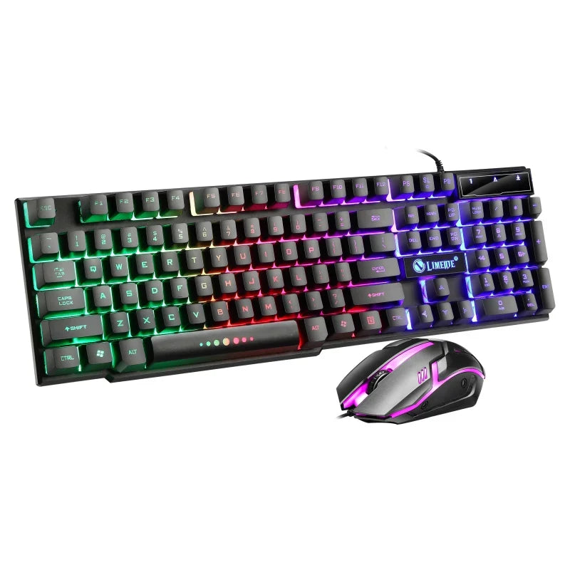 2-piece USB wired gaming keyboard and mouse set with rainbow RGB backlighting FLIPSTYLEZLLC on Tampa Home & Garden Store