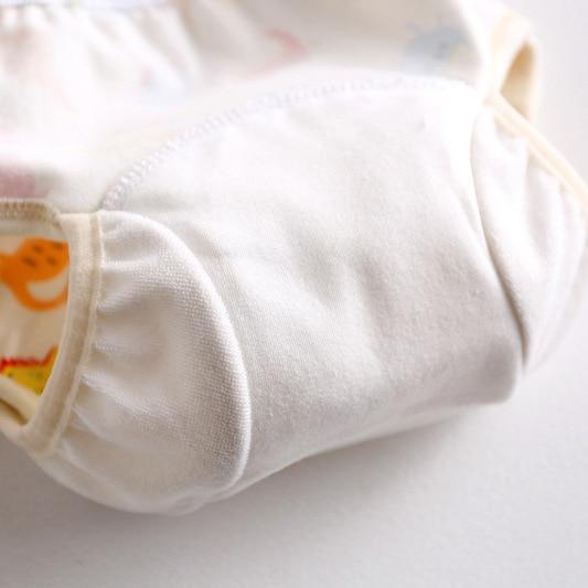 Stevvex 8-layer reusable baby training pants diaper, white cloth with leak-proof side on Tampa Home & Garden Store